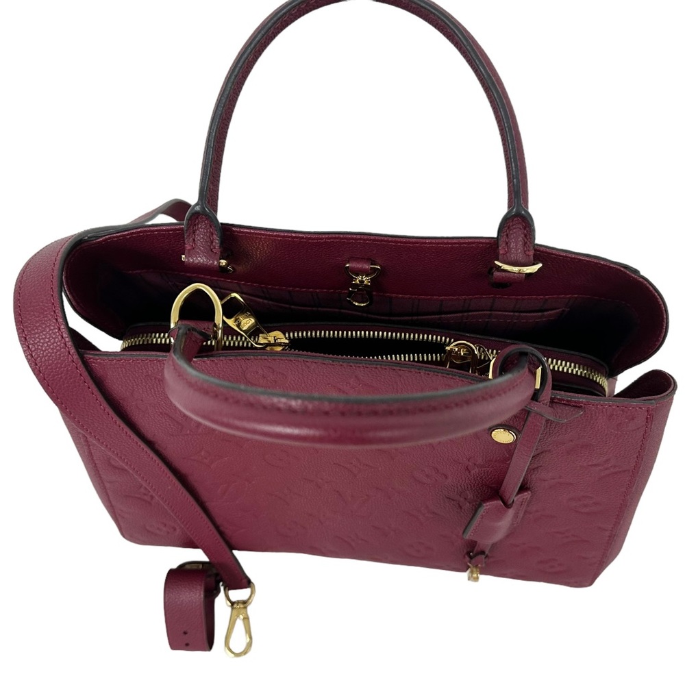 Louis Vuitton M41196 Montaigne MM Satchel Monogram Empreinte Amplant Pink Berry - Picture 5 of 11